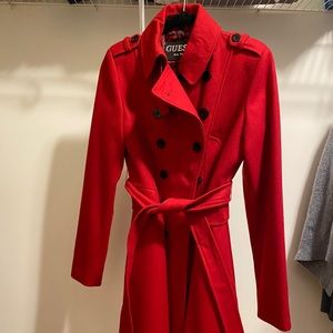 Red wool coat